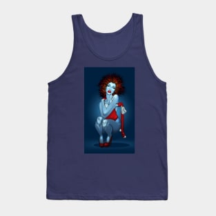 Blue woman Tank Top